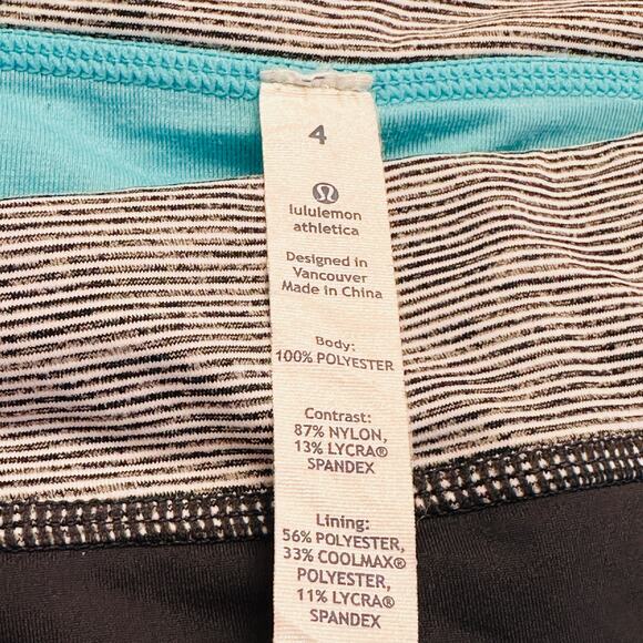 LULULEMON Blue & Gray Running Workout Yoga Shorts – Size 4 - Picture 3 of 7